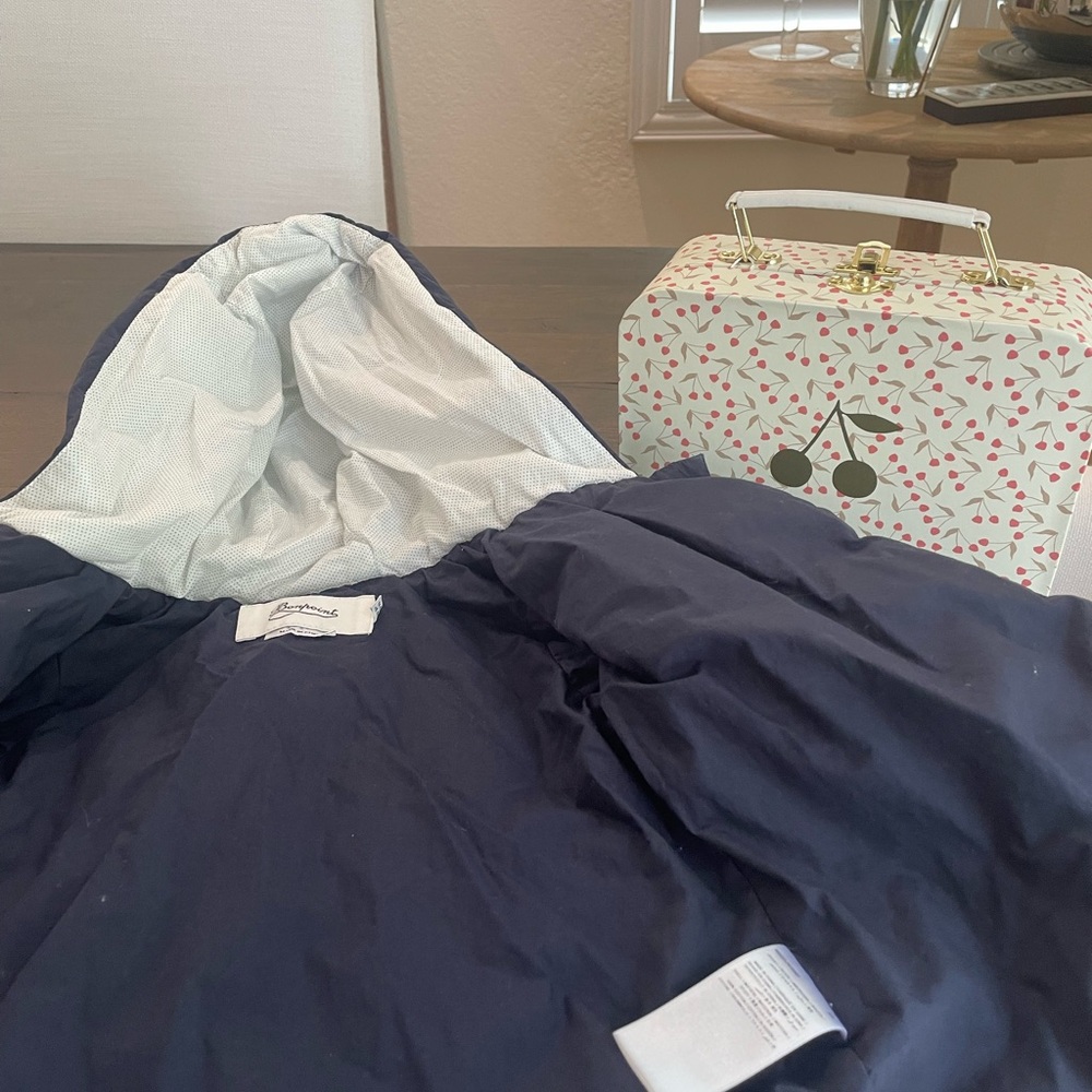 Bonpoint Navy and White Polka Dot Fabric - Picture 5 of 5
